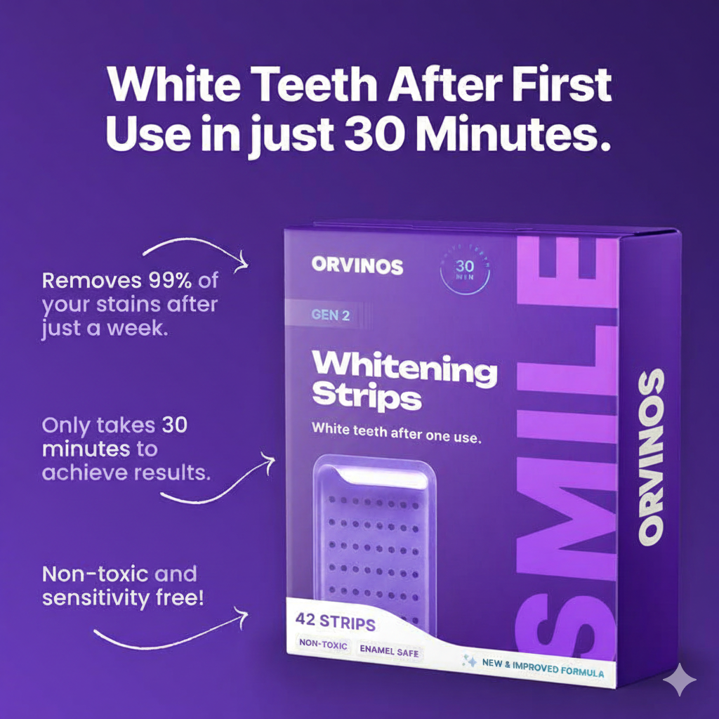 ORVINOS™ Purple Teeth Whitening Strips