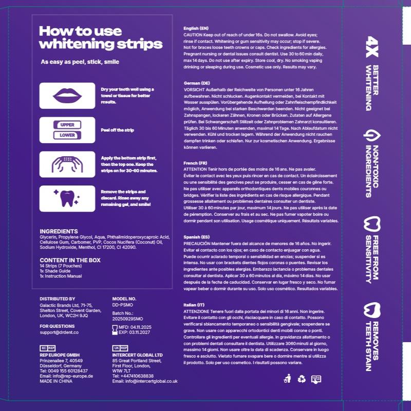 ORVINOS™ Purple Teeth Whitening Strips